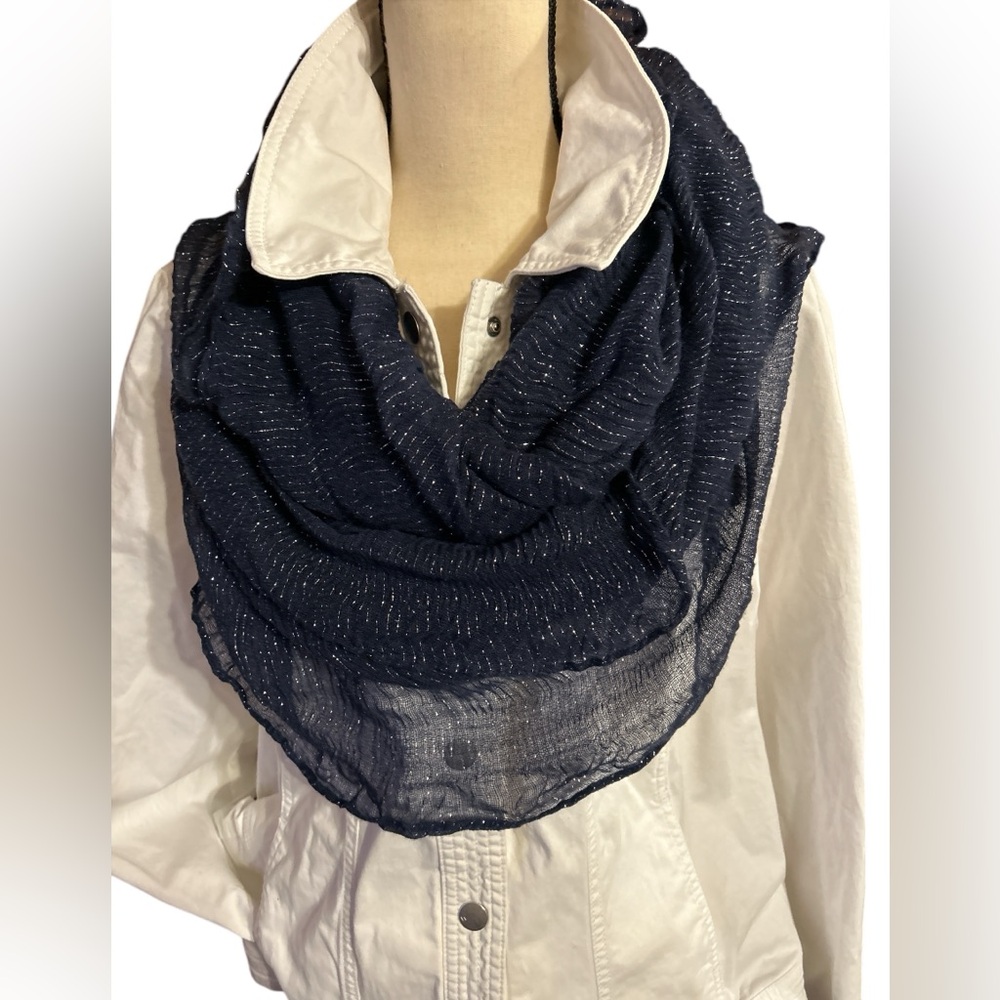 Navy Looped Scarf